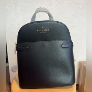 NWT Kate Spade Dome Backpack Black Saffiano Leather